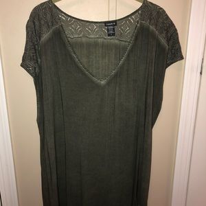 Torrid shirt, olive green.